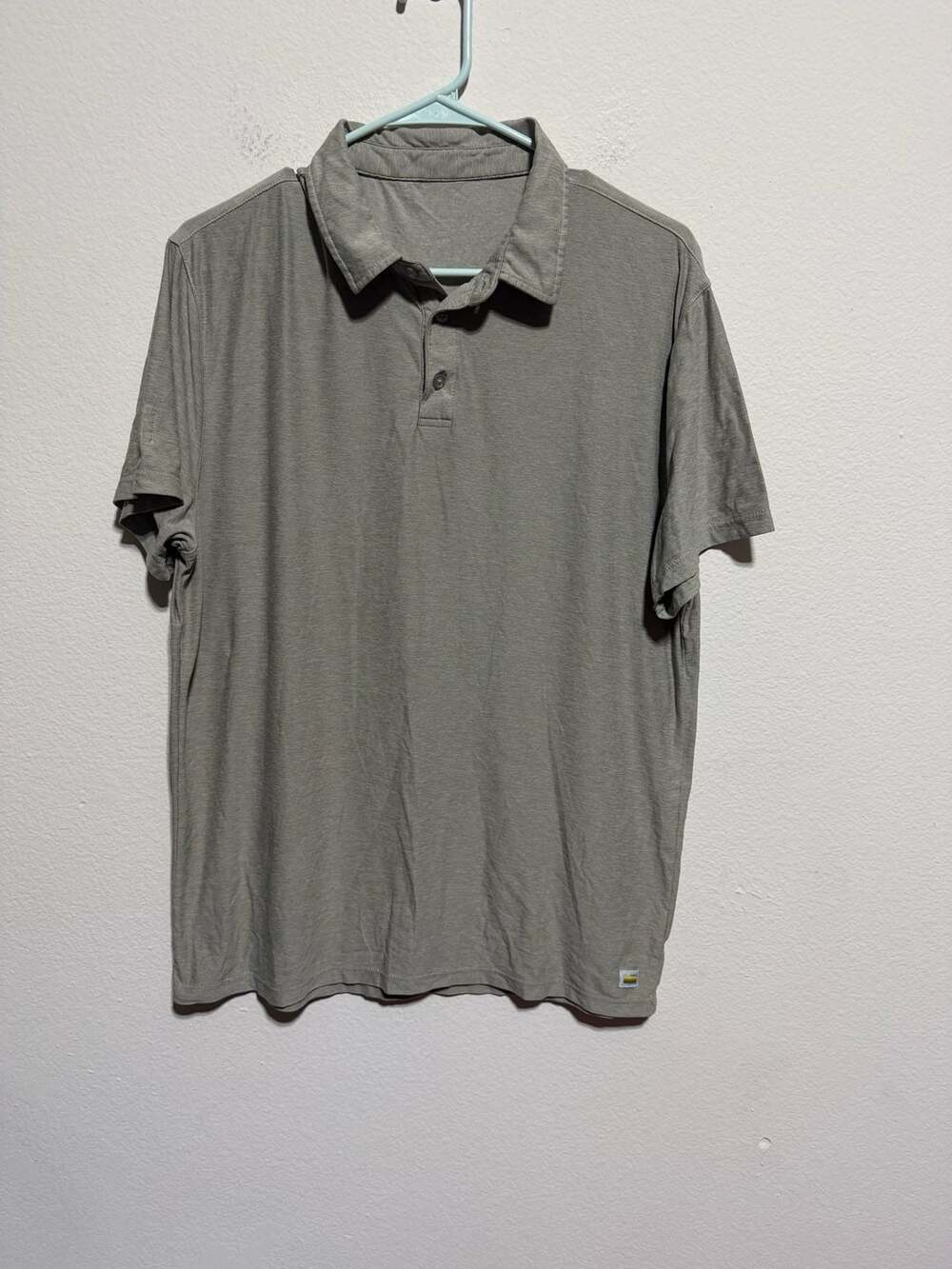 Vuori Men's Performance Polo Shirt in Grey